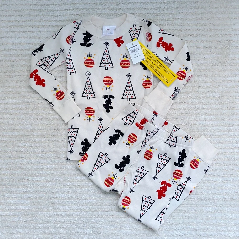 NWT Hanna Andersson Mickey Folk Tree long johns